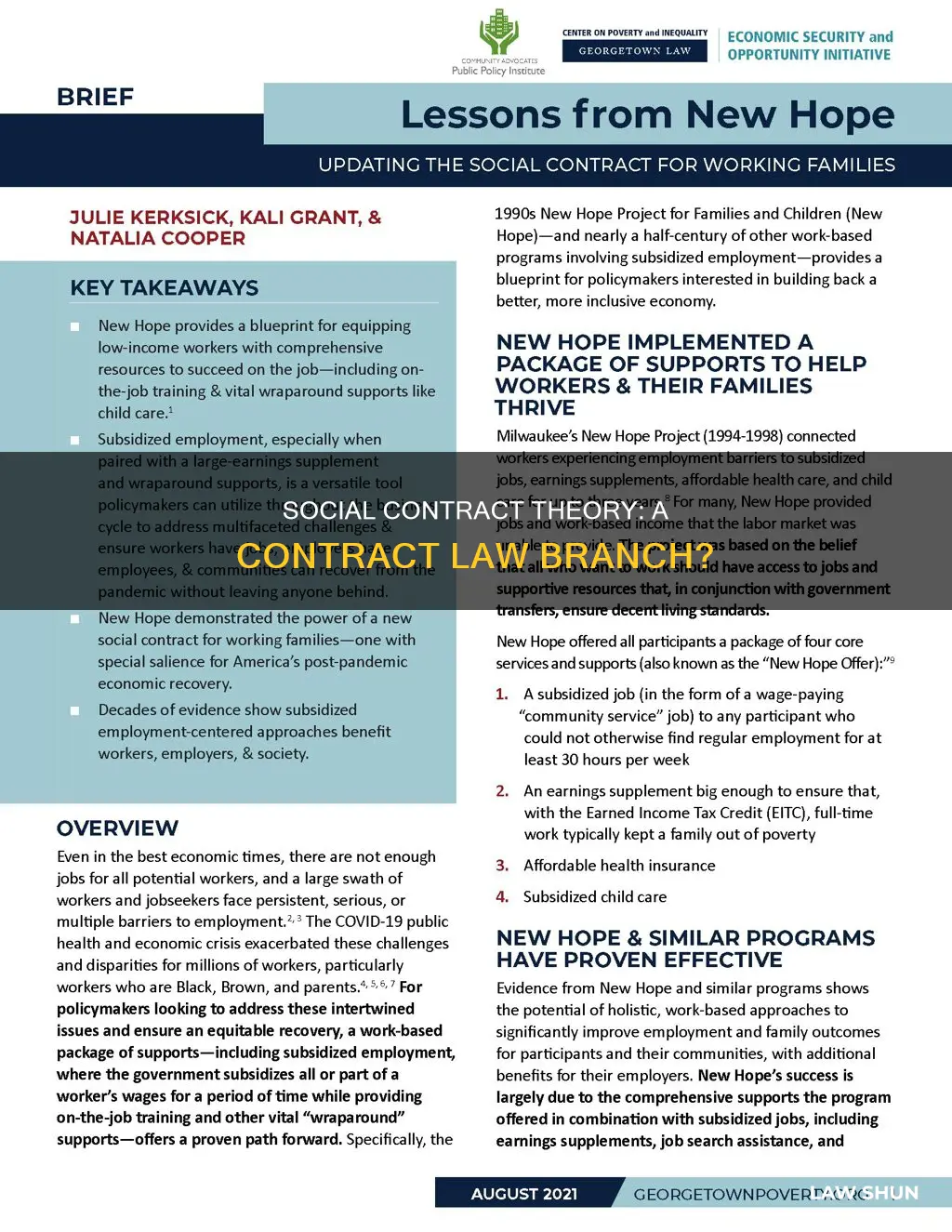 is social contract theory is a branch of contract law