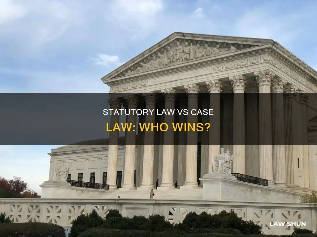 is statutory law higher than case law