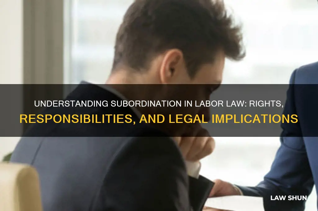 is subordination labor law