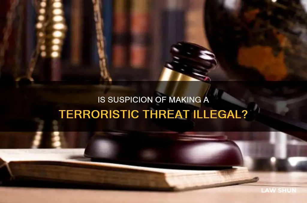 is suspicion of making a terroristic threat against the law
