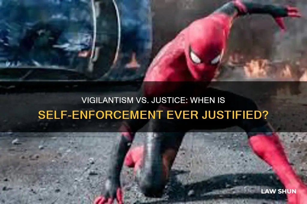 is taking the law into one