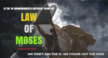 The Commandments and Moses' Law: What's the Difference?