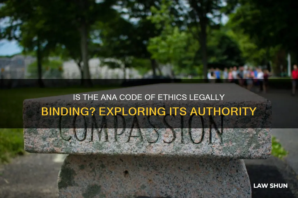 is the ana code of ethics a law