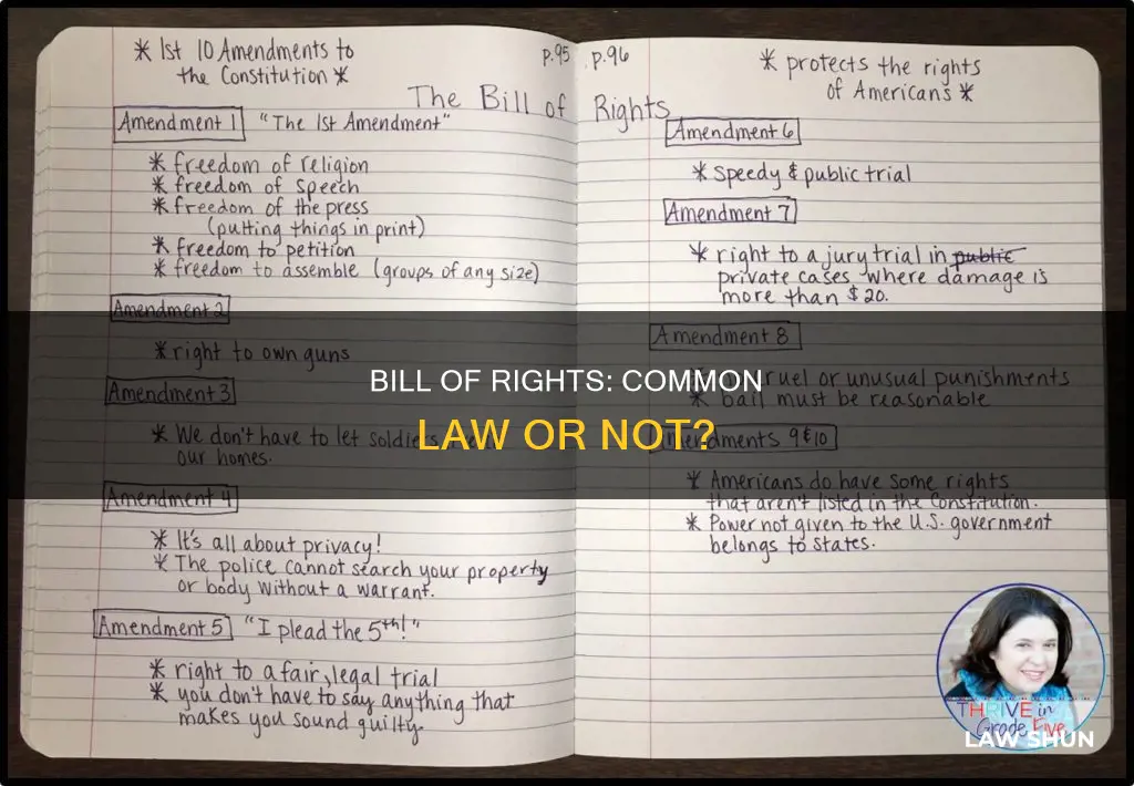 is the bill of rights common law