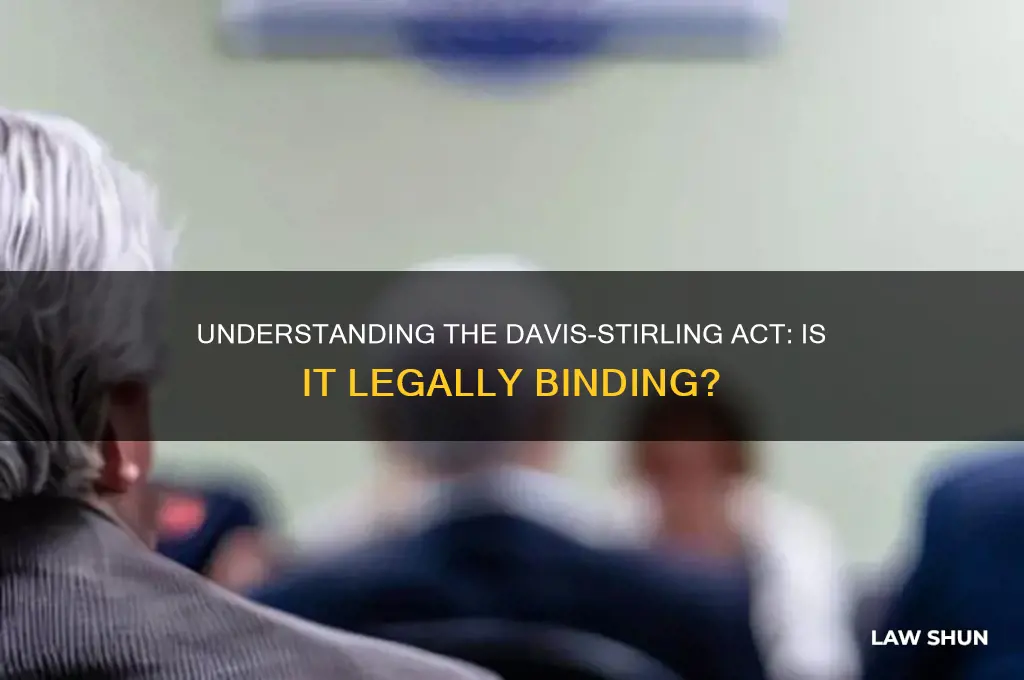 is the davis stirling act a law
