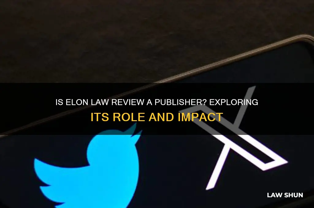 is the elon law review a publisher