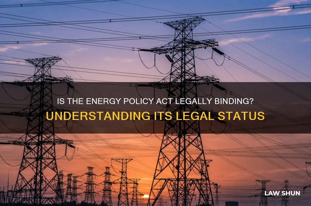 is the energy policy act a law
