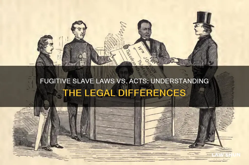 is the fugitive slave laws the same as acts