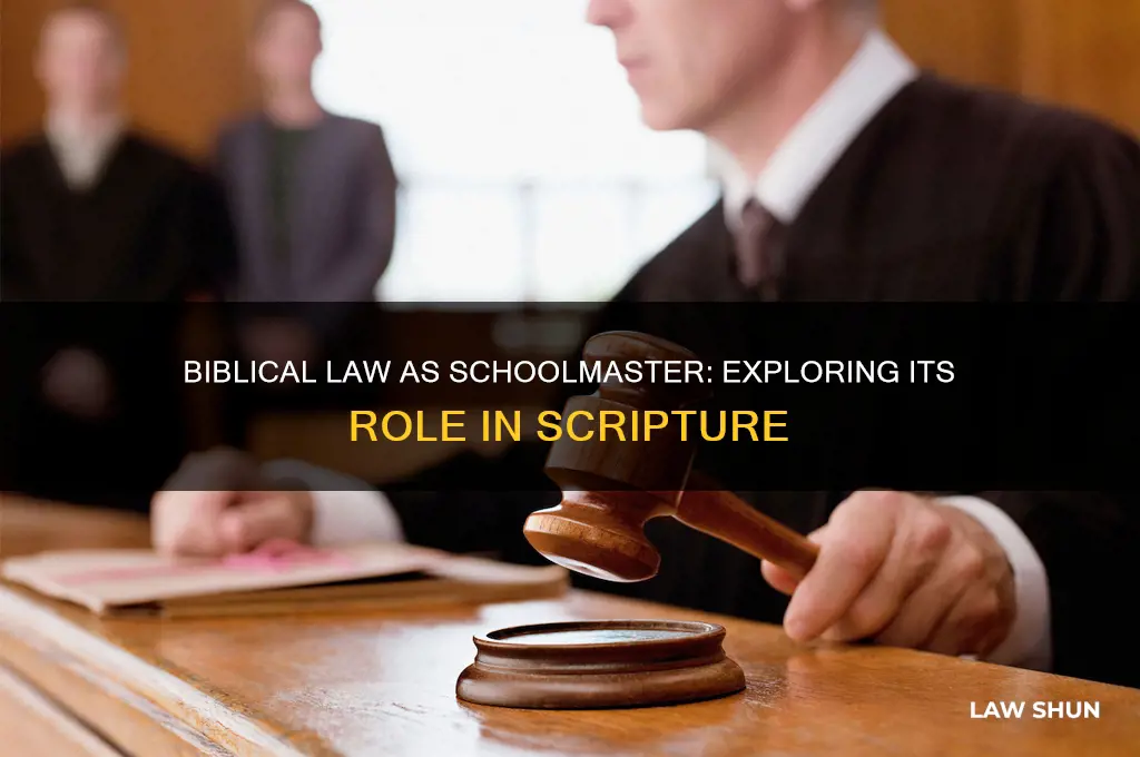 is the law described as a schoolmaster in the bible
