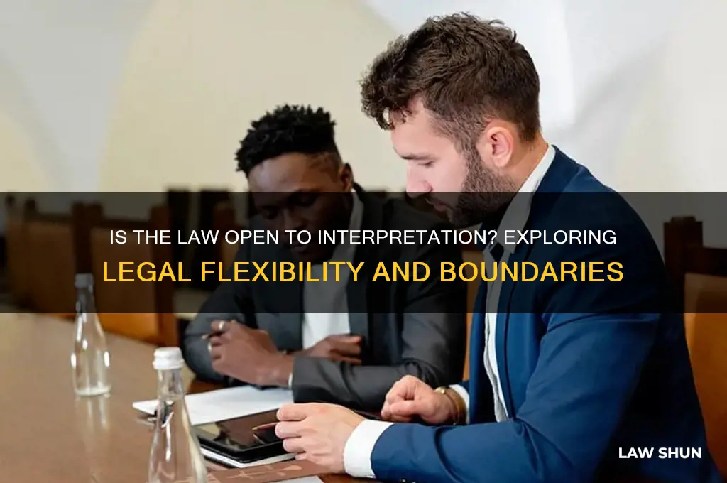is the law open to interpretation