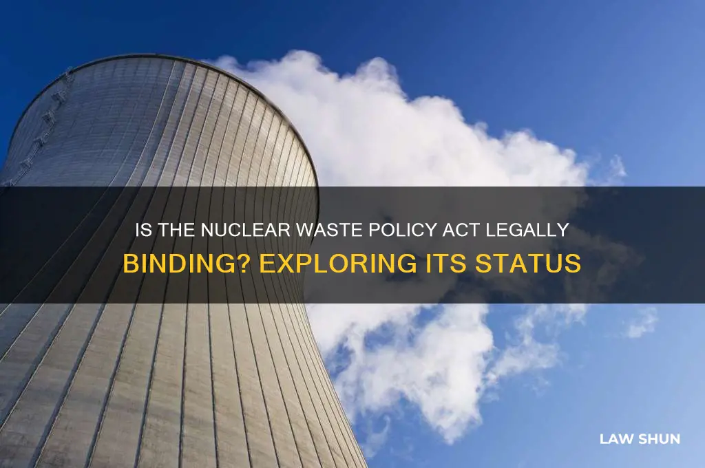 is the nuclear waste policy act a law