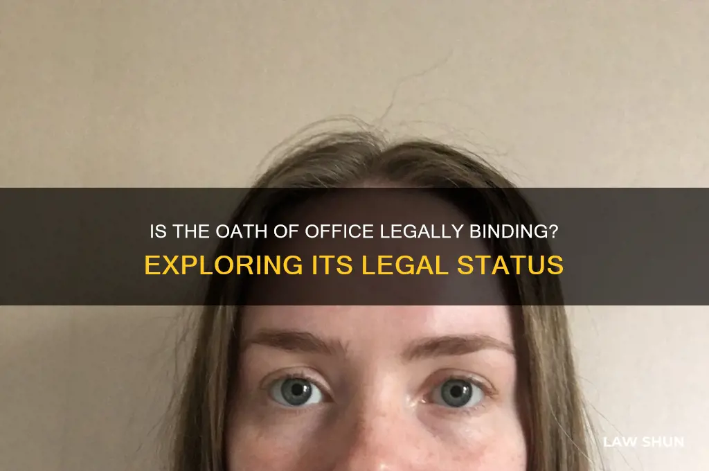 is the oath for office considered law