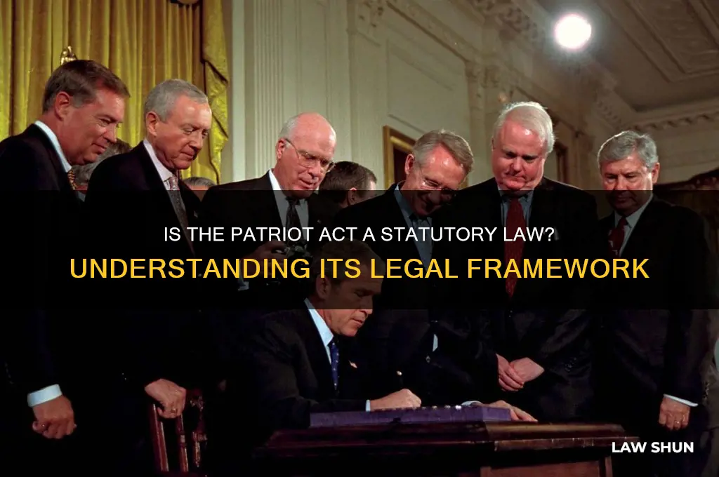is the patriot act a statutory law