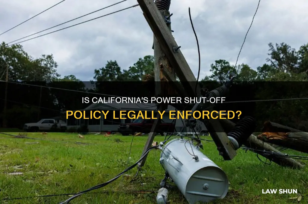 is the power shut off in ca a law