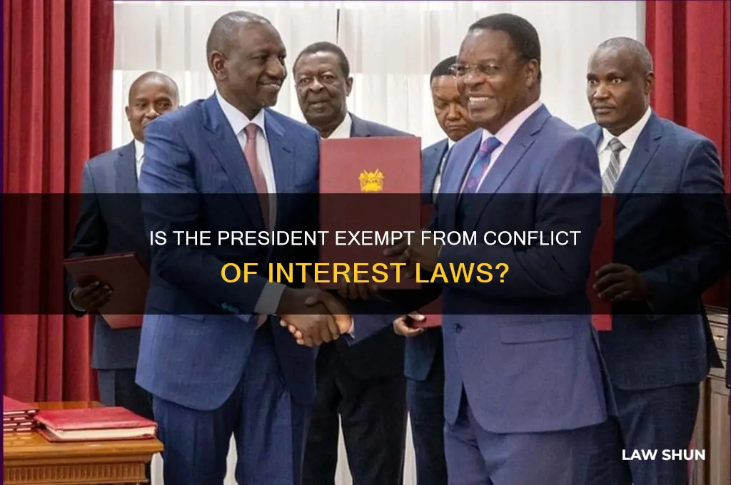 is the president free of the conflict of interest law
