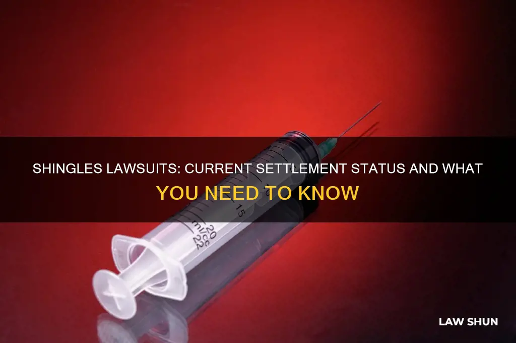 is the shingles law suit settled yet
