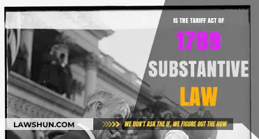 Is the Tariff Act of 1789 Substantive Law? Exploring Its Legal Nature