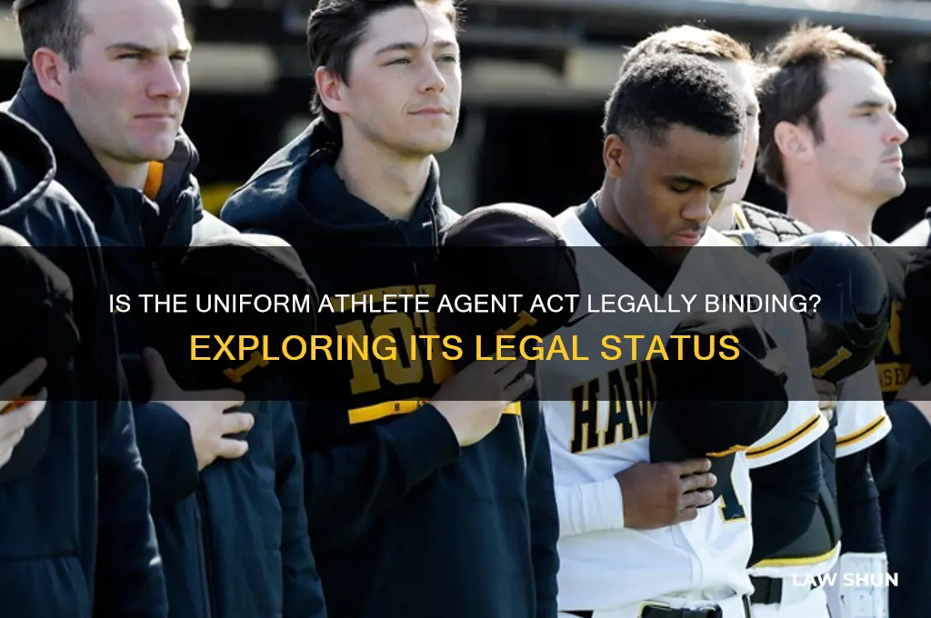 is the uniform athlete agent act a law