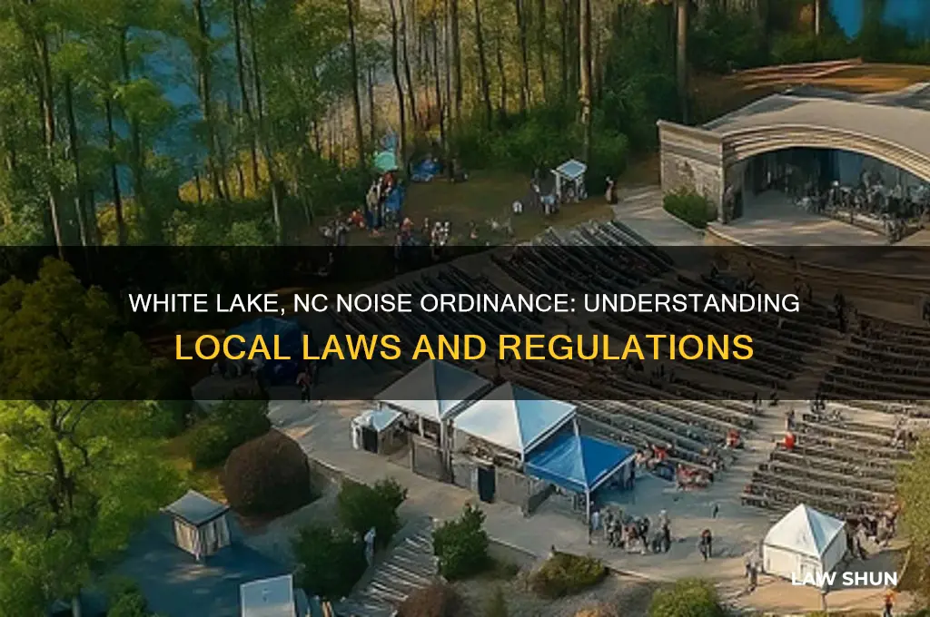 is their is noise ordinance law in white lake nc