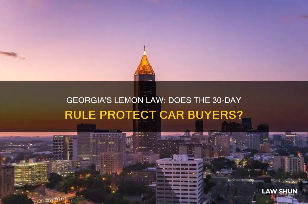 is there a 30 day lemon law in ga