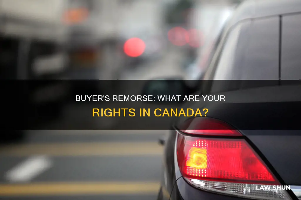 is there a buyers remorse law in canada