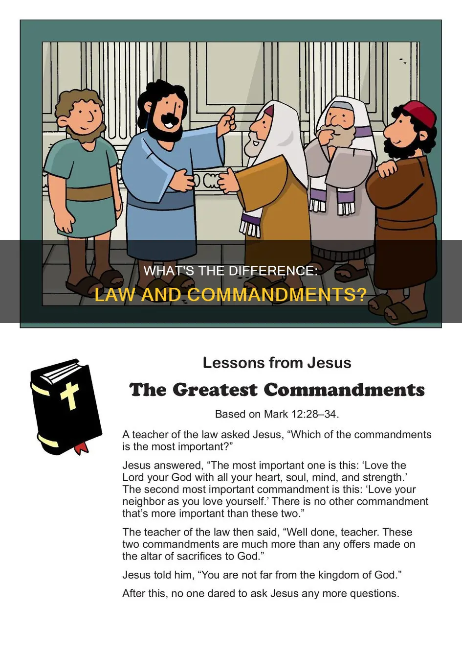 is there a difference between law and commandment