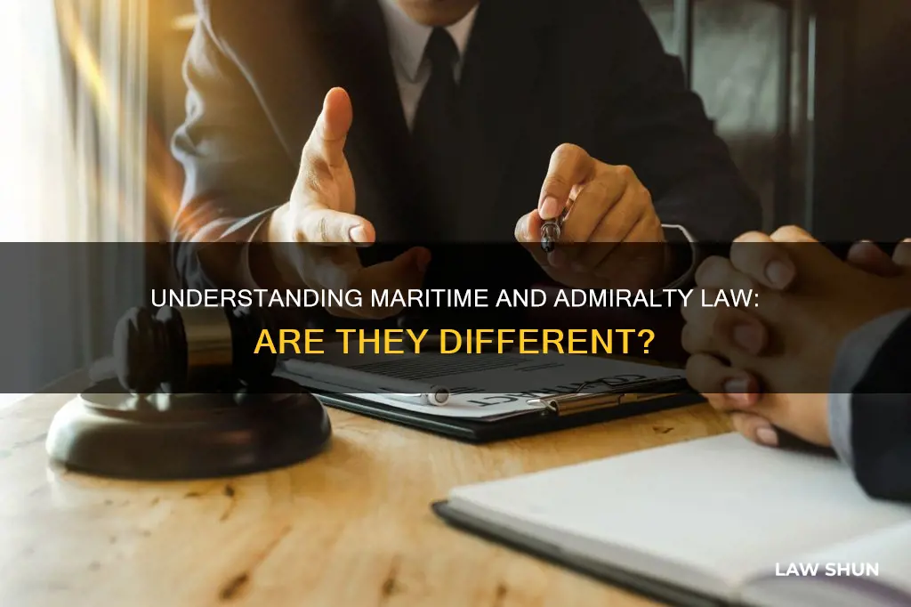 is there a difference between maritime law and admiralty law