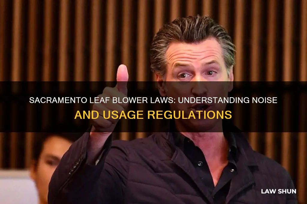 is there a law about leaf blowers in sacramento ca
