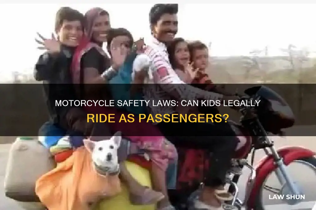 is there a law about riding kids on a motorcycle