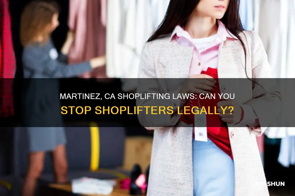 is there a law about stopping shopliters in martinez ca