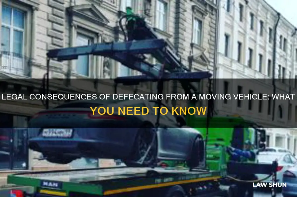 is there a law against deficate out a moving vehicle