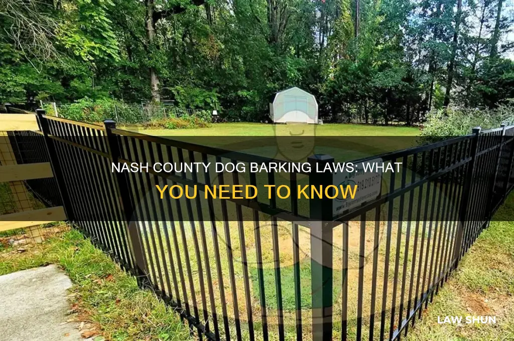 is there a law against dogs barking in nash county