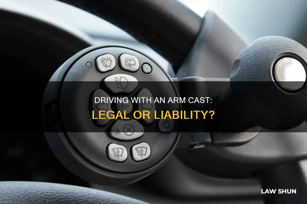 is there a law against driving with an arm cast