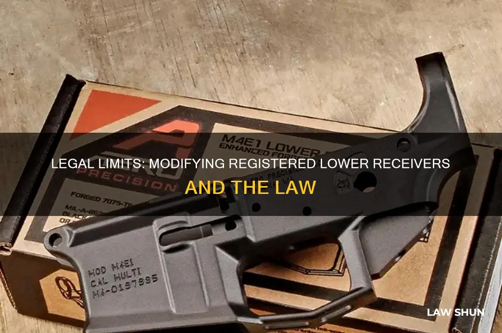 is there a law against modifying a registered lower receiver