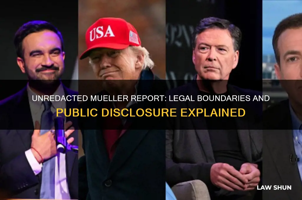 is there a law against releasing an unredacted murller report