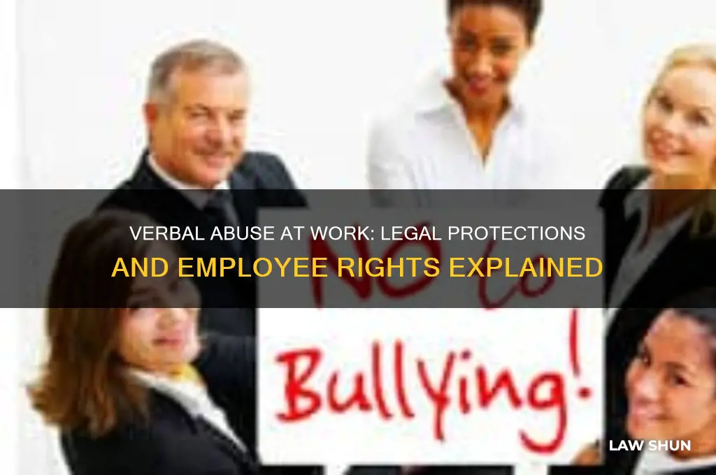 is there a law against verbal abuse in the workplace