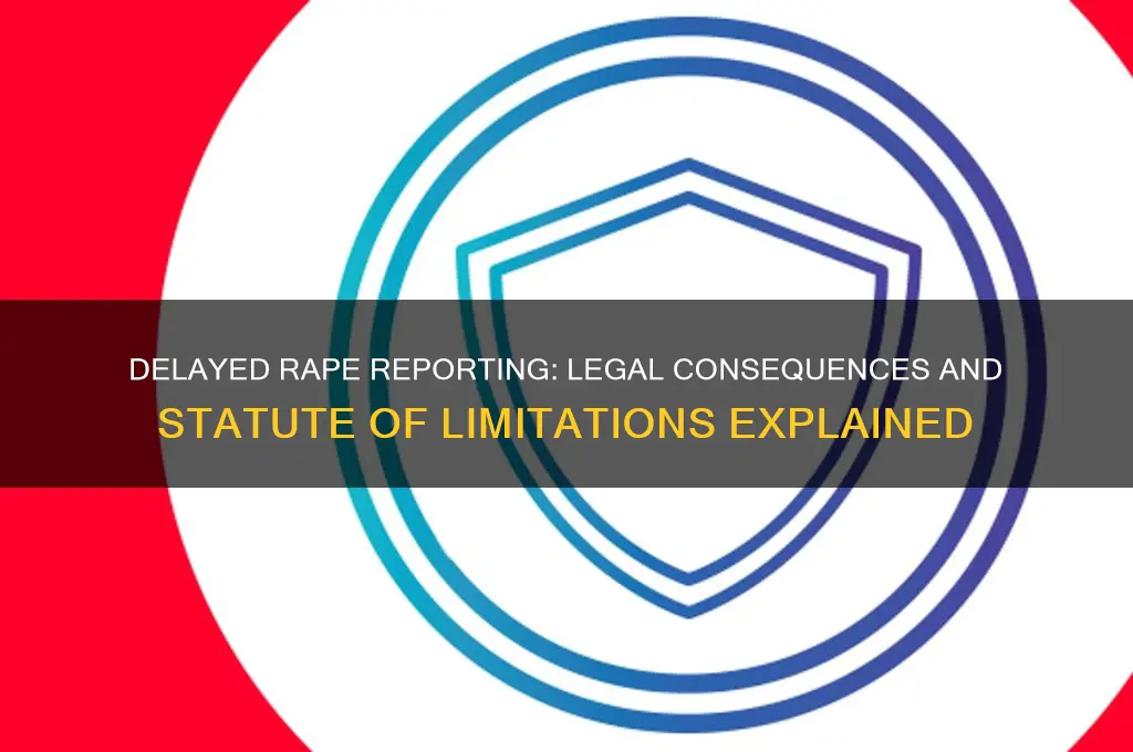 is there a law agaonst waiting years to report rape