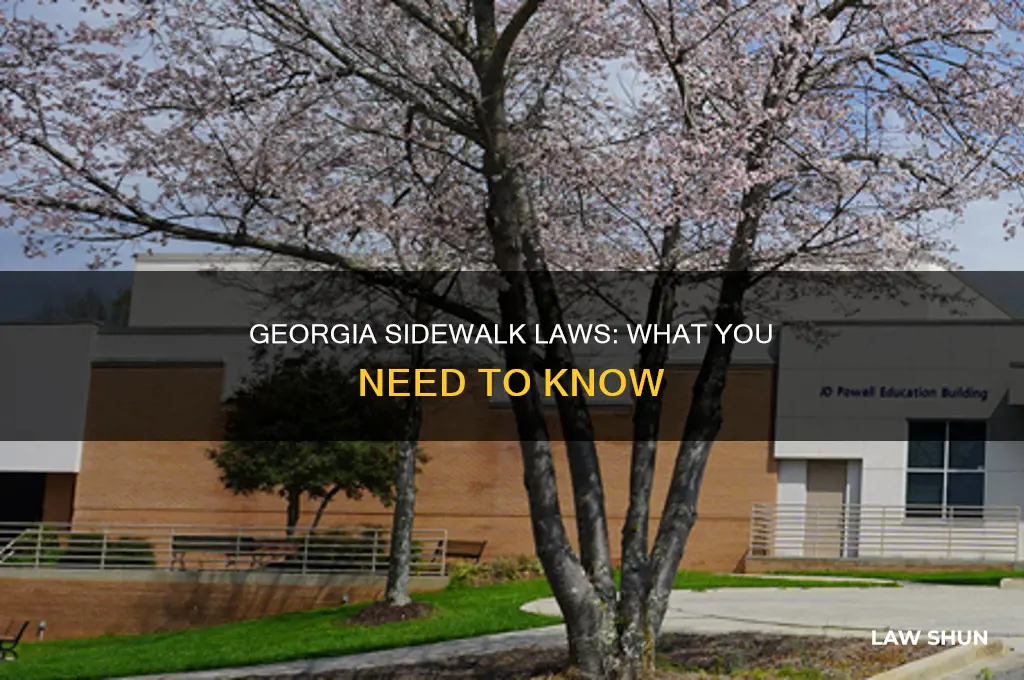 is there a law in georgia about sidewalks