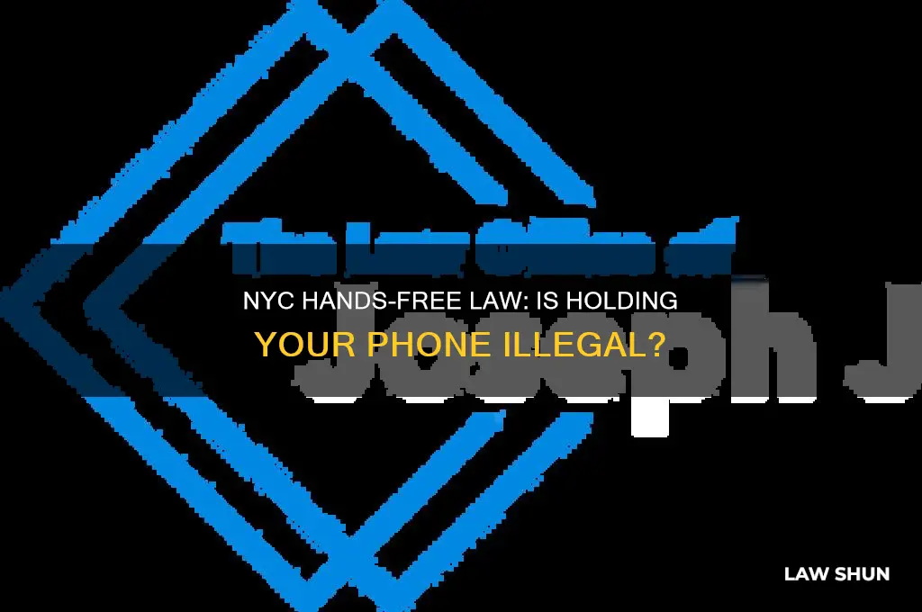 is there a law in nyc against phone in hands