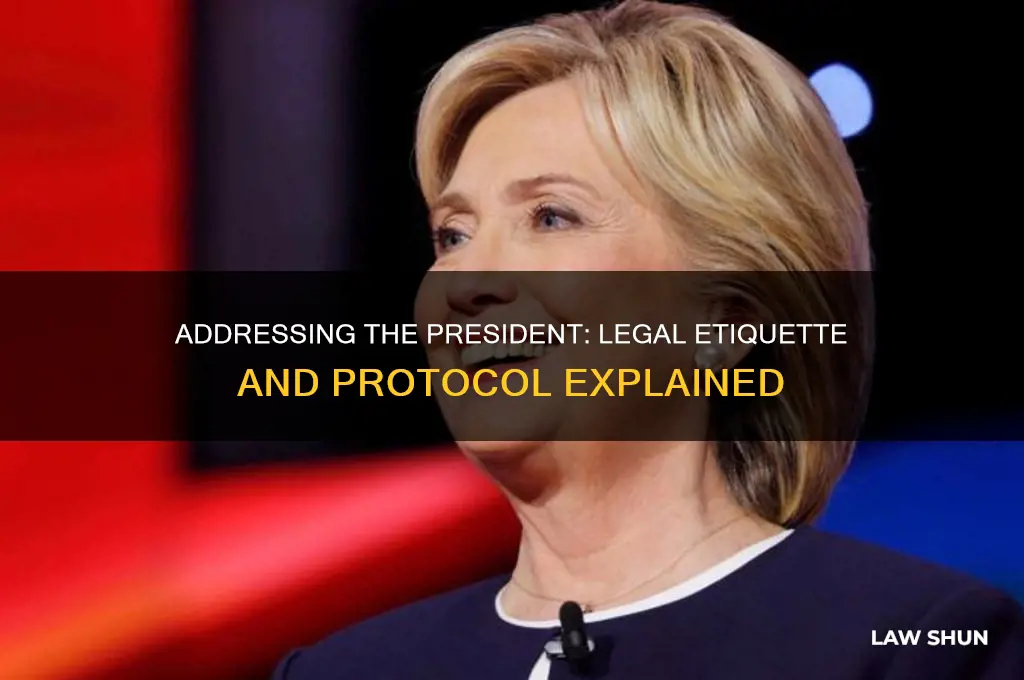 is there a law on how to adress the president
