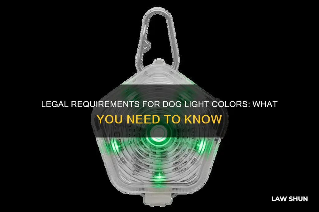 is there a law regarding the color of dog lights
