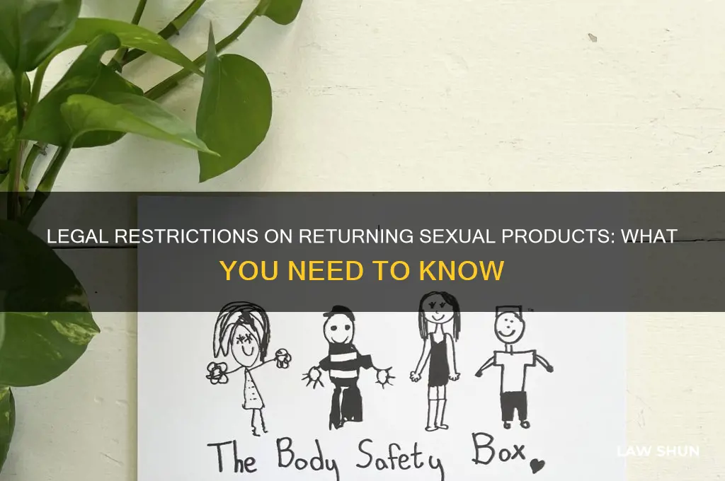 is there a law that prohibits return of sexual products