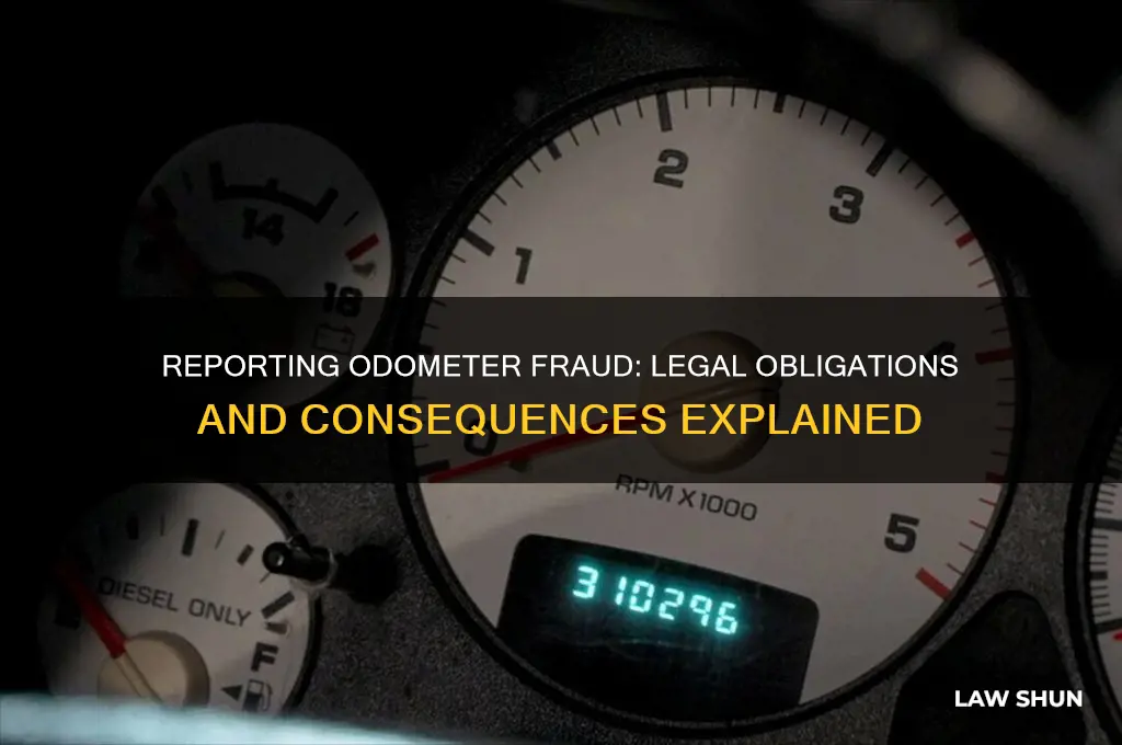 is there a law to report wrof odometer i information