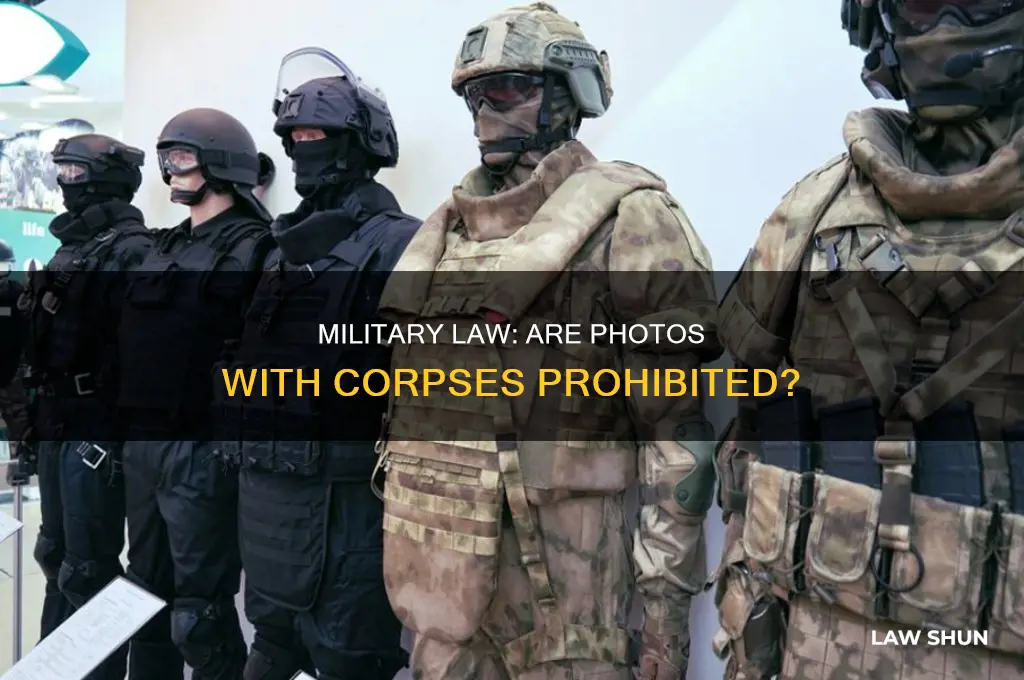 is there a military law against taking pic with copse