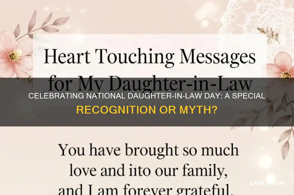is there a national daughter in law day