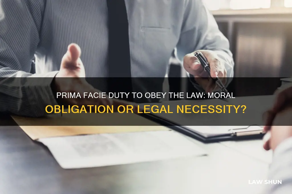 is there a prima facie duty to obey the law