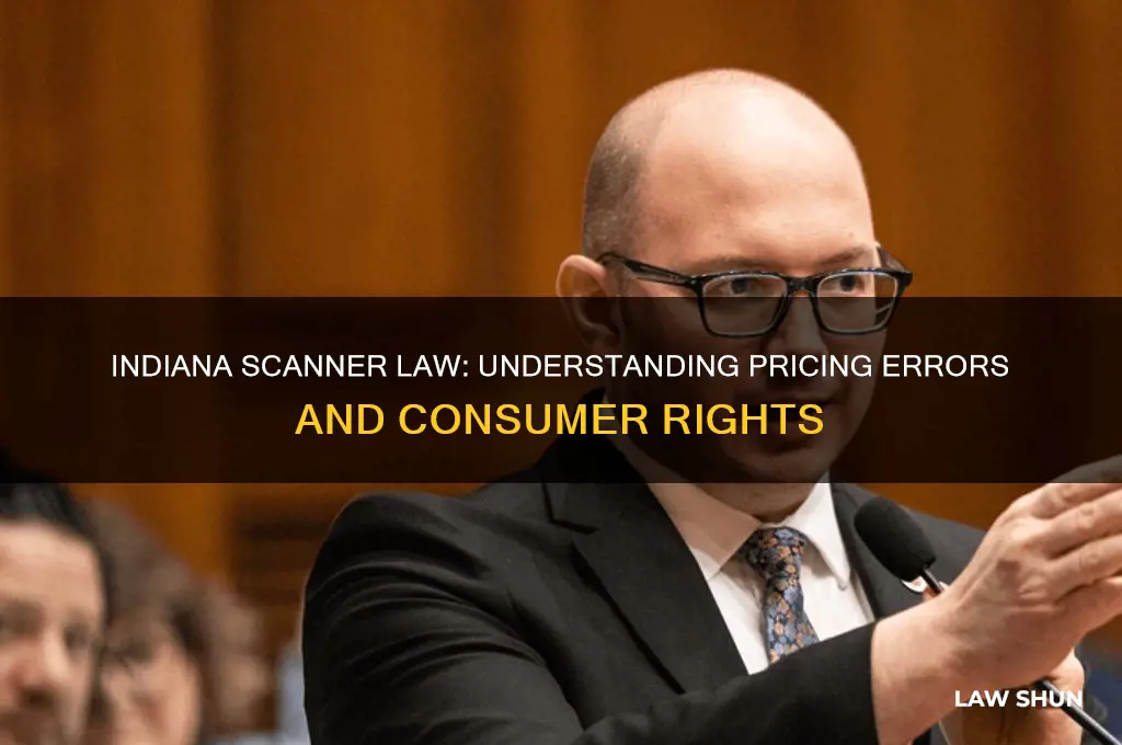 is there a scanner law in indiana for pricing errors