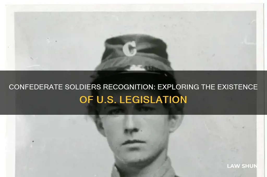 is there a us law about recognition of confederate solders