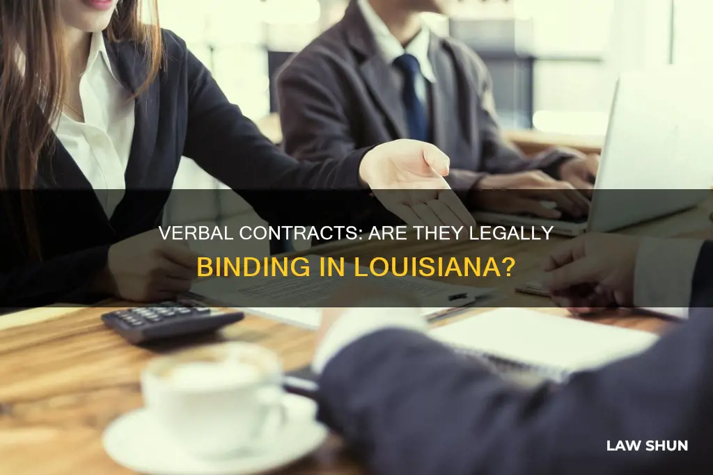 is there a verbal contract law in louisiana