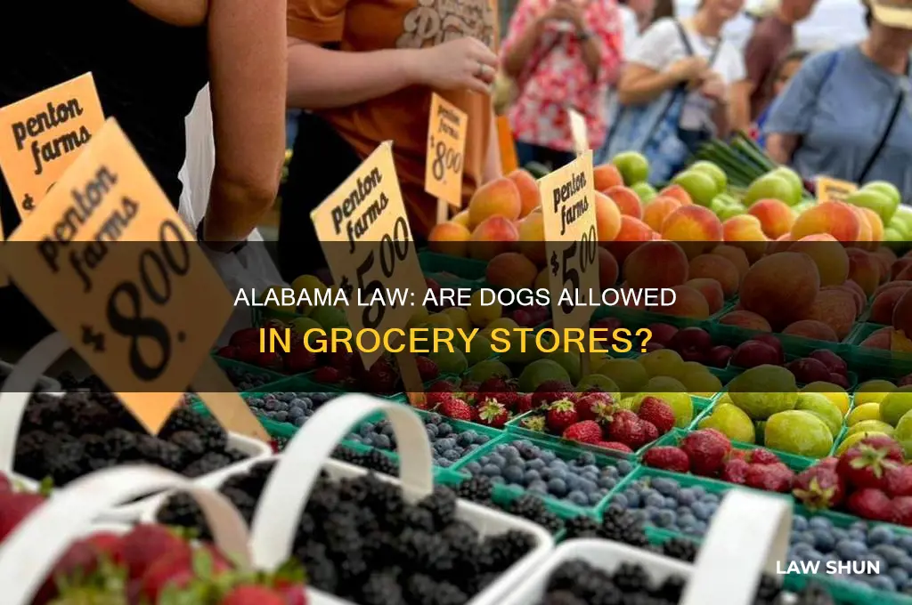 is there an alabama law prohihibiting dogs in grocery stores